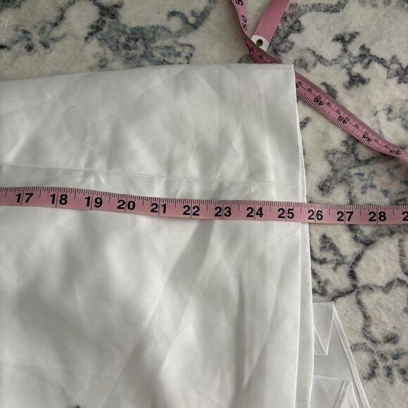 Lulus Soiree Hour White Satin Strapless Bow Mini Dress Size Small NWT Bridal - Picture 8 of 11